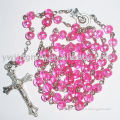 Religious necklaces rosary plastic beads with Mary Center